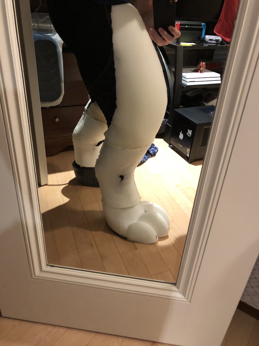 Completed Paw and Leg Padding